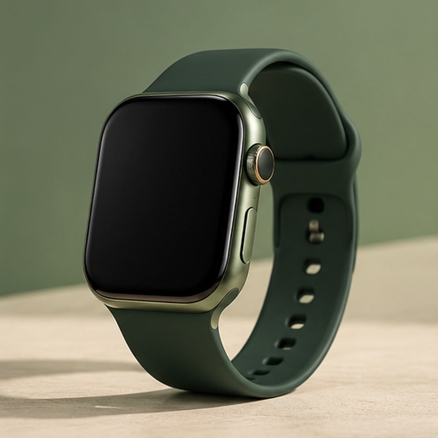Everyday Smart Watch – Modern Square Display with Green Strap